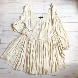 Tiered Ivory Boho Dress